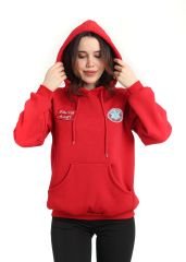 Yeni Kırmızı Paramedik Kapşonlu Swit (Unisex)