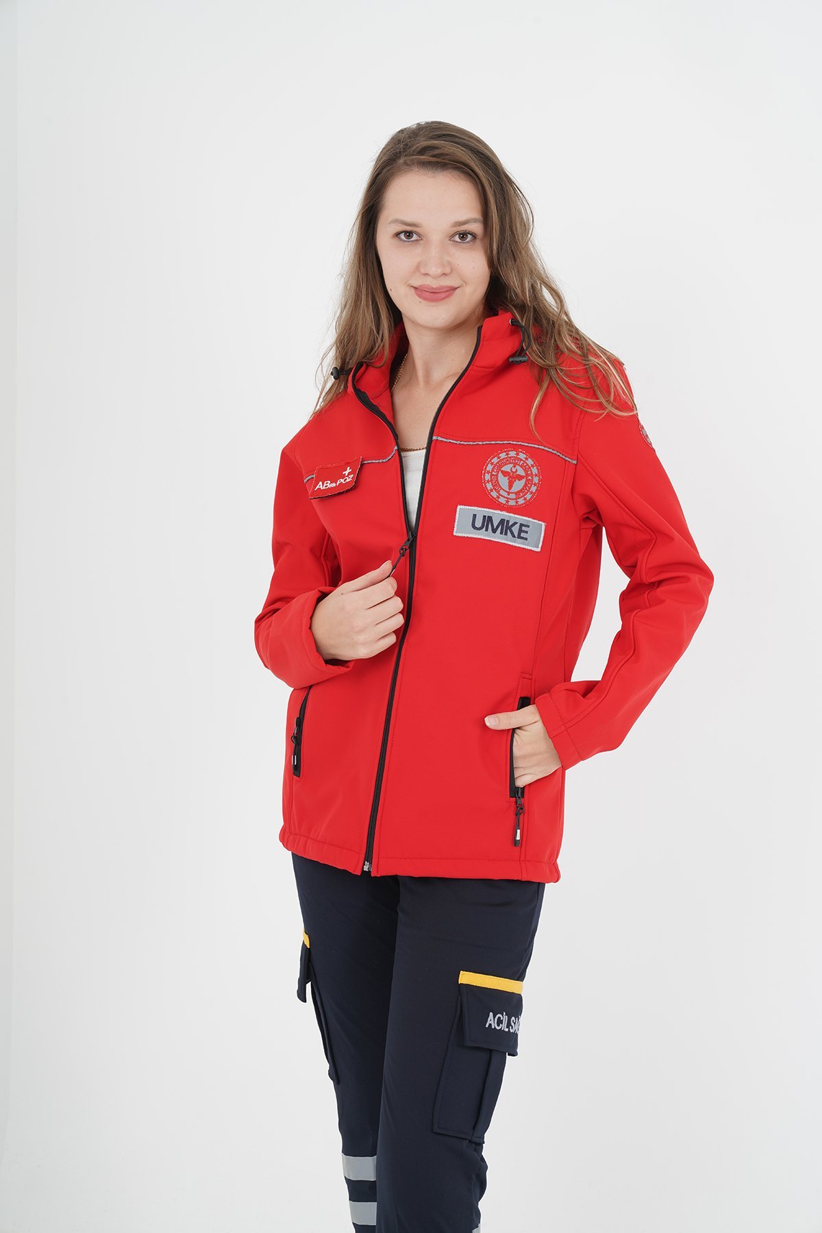 Yeni Umke Kırmızı Shoftshell Mont (Unisex-Su Geçirmez)