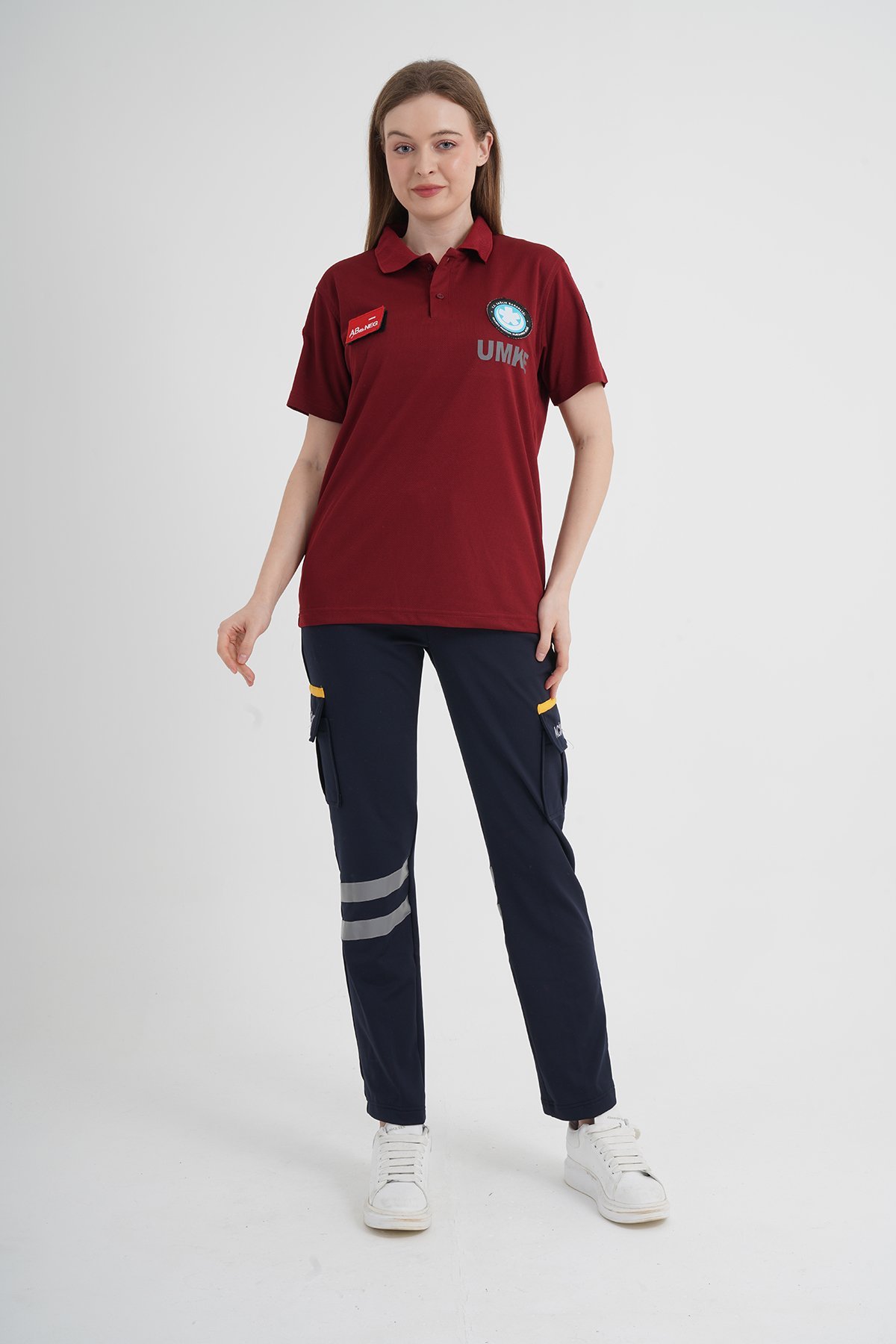 Yeni UMKE Bordo Comfort Polo Yaka T-shirt (Fileli-Unisex)
