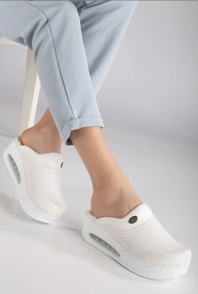 Beyaz Airmax Ortopedik Terlik