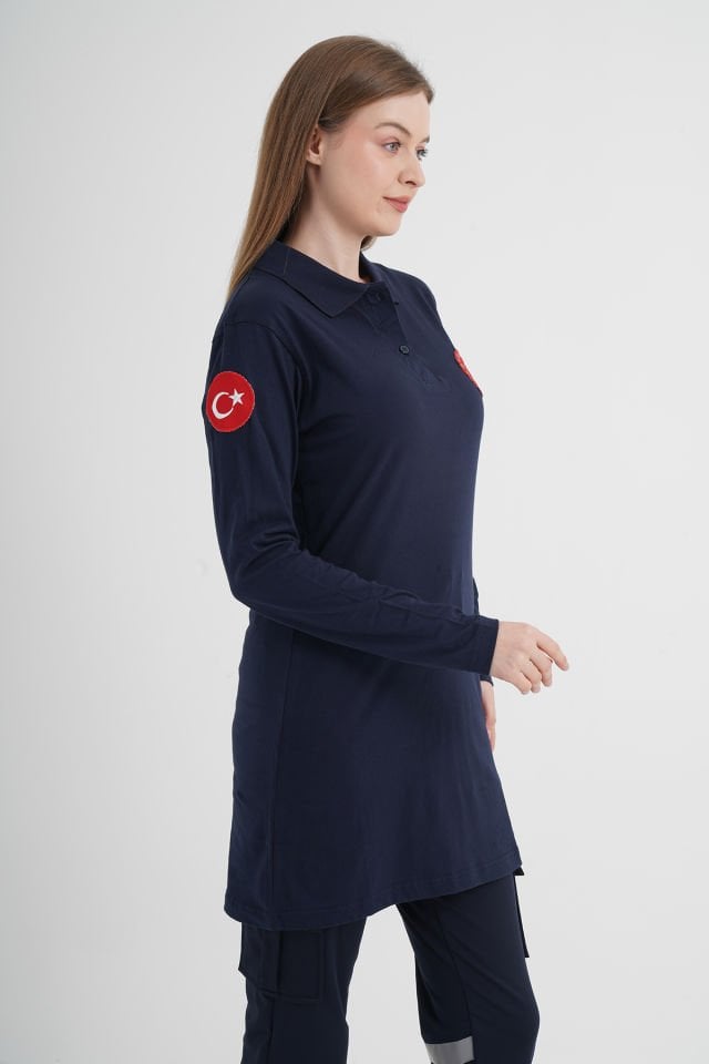 Yeni 112 Acil Çağrı Merkezi Lacivert Penye Tunik (Unisex)