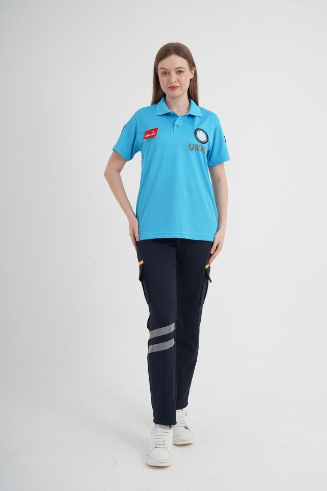 Yeni Turkuaz UMKE Polo Yaka Comfort T-shirt(Unisex-Fileli)
