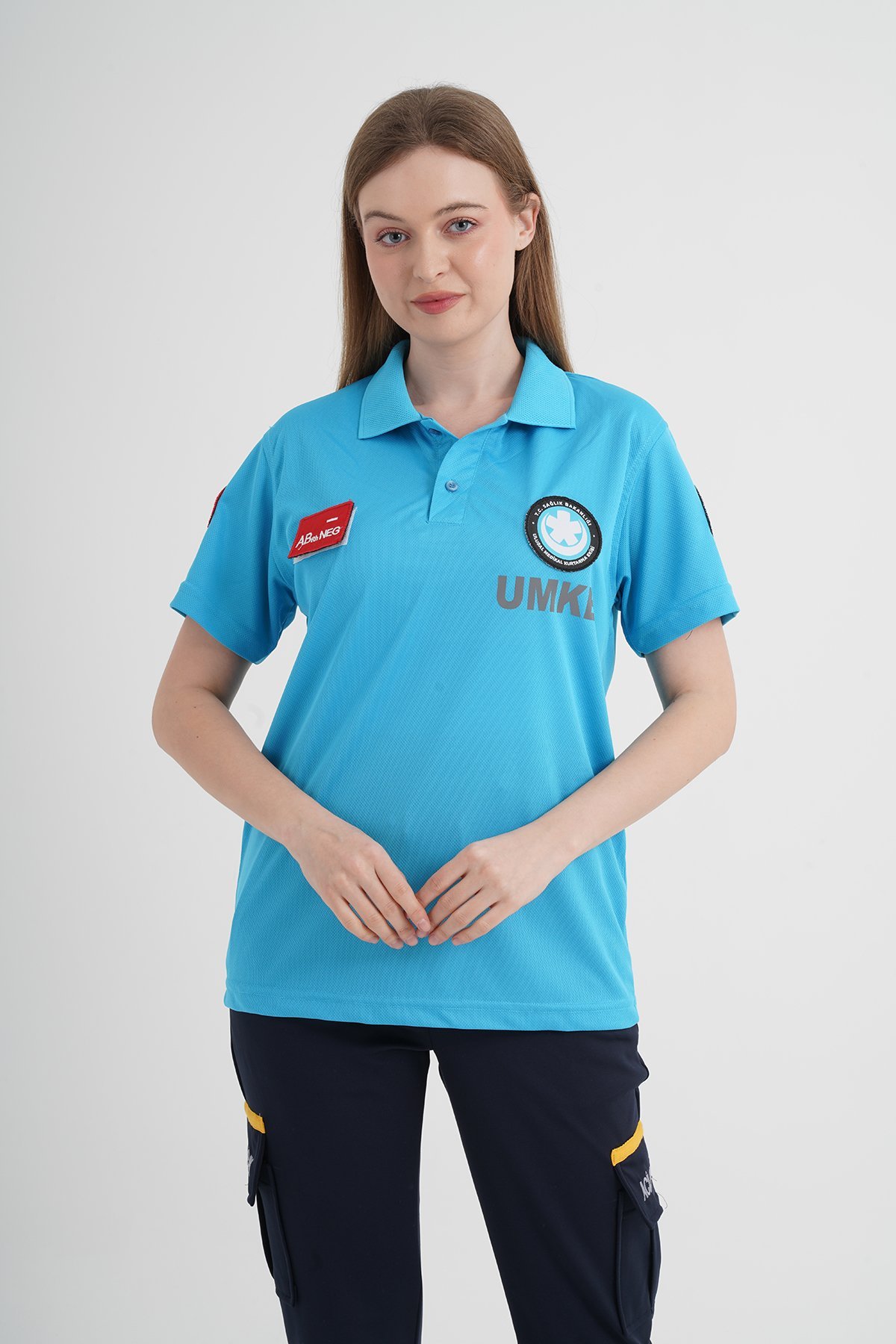 Yeni Turkuaz UMKE Polo Yaka Comfort T-shirt(Unisex-Fileli)
