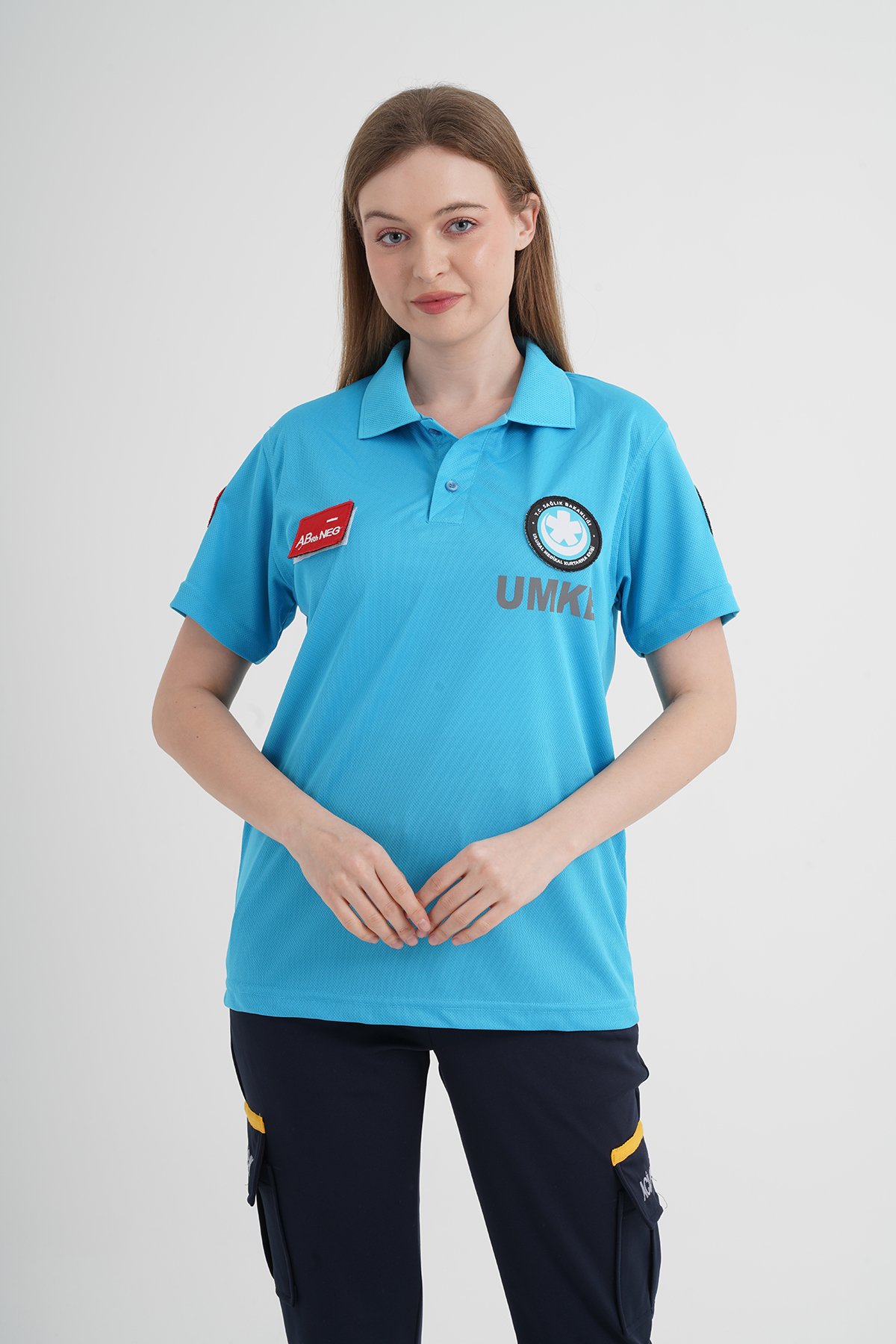 Yeni Turkuaz UMKE Polo Yaka Comfort T-shirt(Unisex-Fileli)