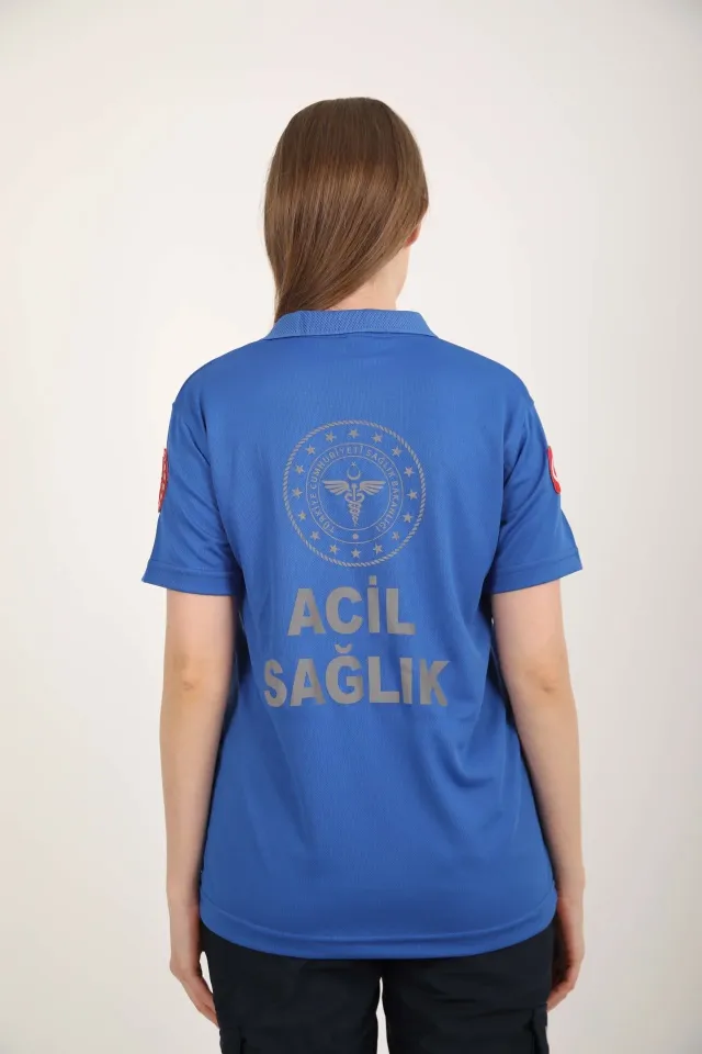112 Acil Sağlık Polo Yaka Comfort T-shirt (Unisex-Fileli)