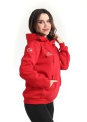 Yeni 112 Acil Kırmızı Kapşonlu Swit (Unisex)