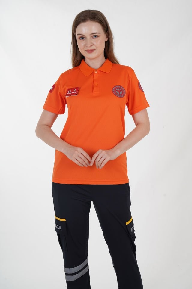 112 Acil Sağlık Polo Yaka Comfort T-shirt (Unisex-Fileli)