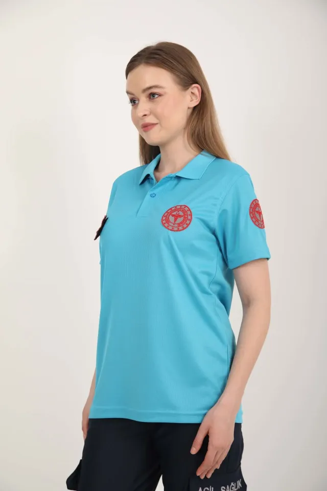 112 Acil Sağlık Polo Yaka Comfort T-shirt (Unisex-Fileli)