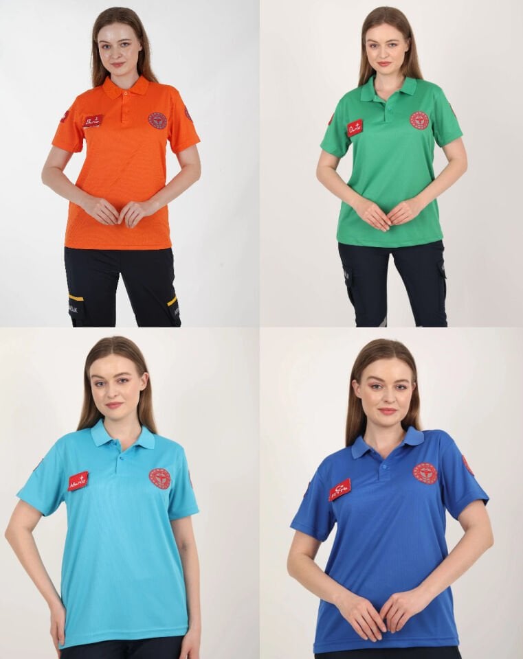 112 Acil Sağlık Polo Yaka Comfort T-shirt (Unisex-Fileli)