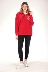 Yeni Kırmızı 112 Acil Sağlık Fermuarlı Swit (Unisex)