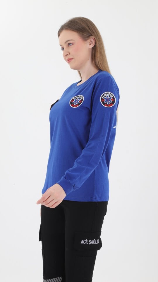 Paramedik Sax Mavisi Penye Uzun Kol (Unisex )