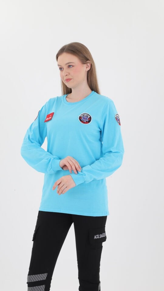 Paramedik Turkuaz Penye Uzun Kol (Unisex)