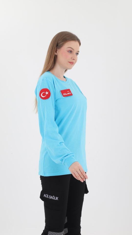 Paramedik Turkuaz Penye Uzun Kol (Unisex)
