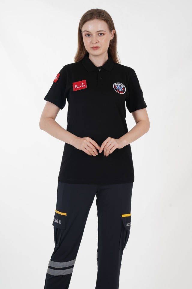 Yeni Siyah Paramedik Lacost T-shirt (Unisex)