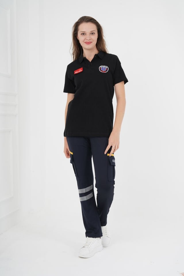 Yeni Siyah Paramedik Lacost T-shirt (Unisex)