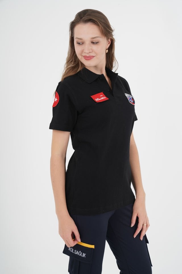 Yeni Siyah Paramedik Lacost T-shirt (Unisex)