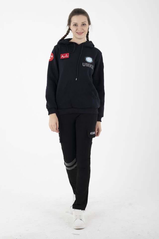 UMKE Lacivert Kapşonlu Swit (Unisex)