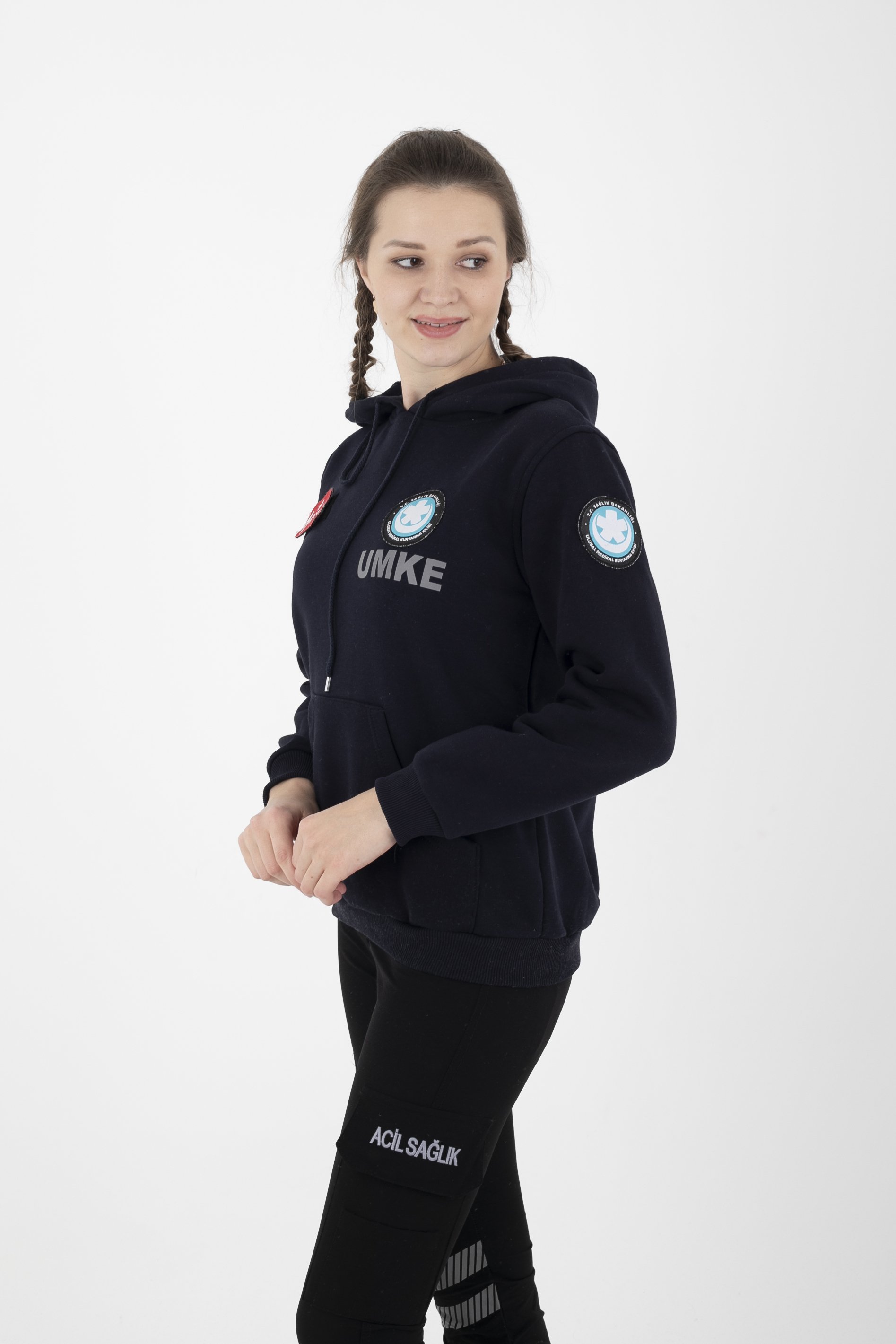UMKE Lacivert Kapşonlu Swit (Unisex)