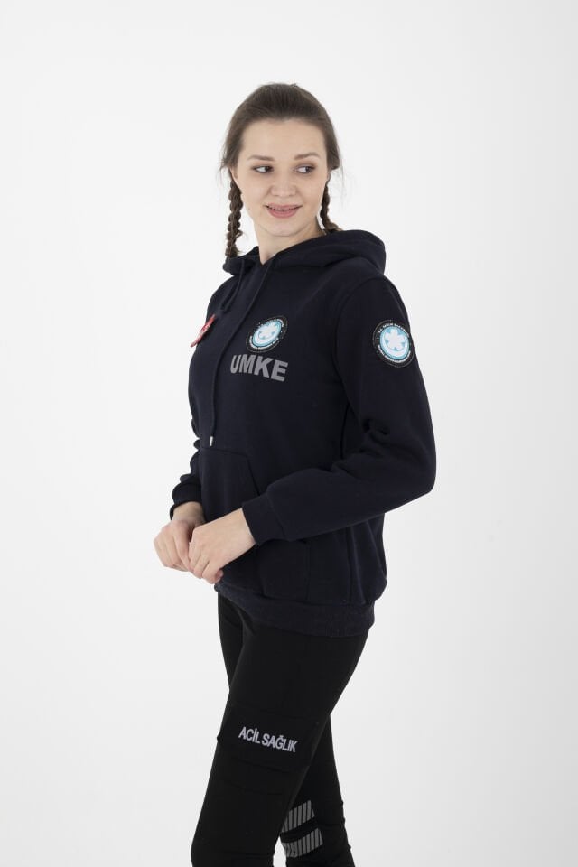 UMKE Lacivert Kapşonlu Swit (Unisex)