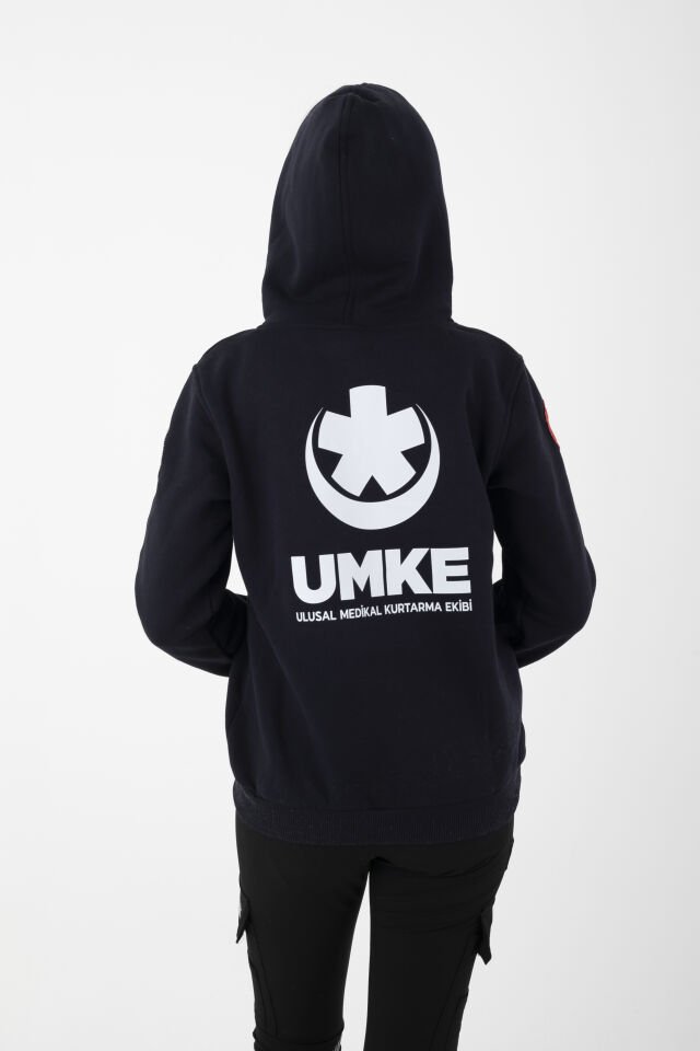 UMKE Lacivert Kapşonlu Swit (Unisex)