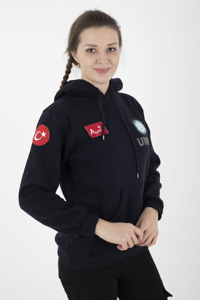 UMKE Lacivert Kapşonlu Swit (Unisex)