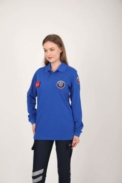 Yeni Paramedik Sax Mavisi Uzun Kollu Lacost T-shirt (Unisex)