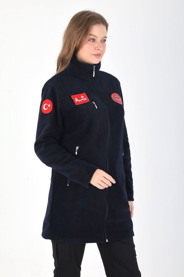 Yeni  Lacivert (112) Acil Sağlık Tunik Polar