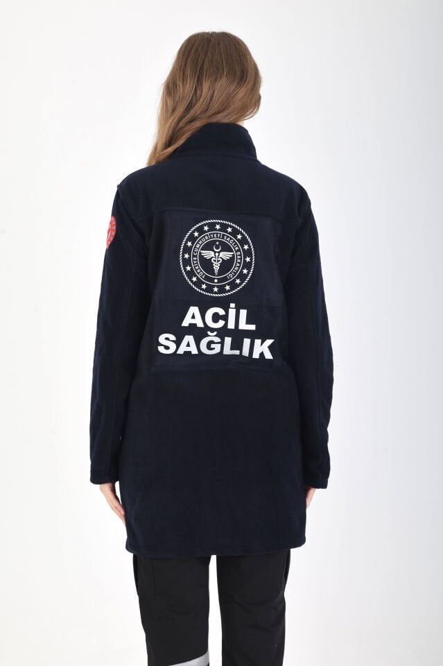 Yeni  Lacivert (112) Acil Sağlık Tunik Polar