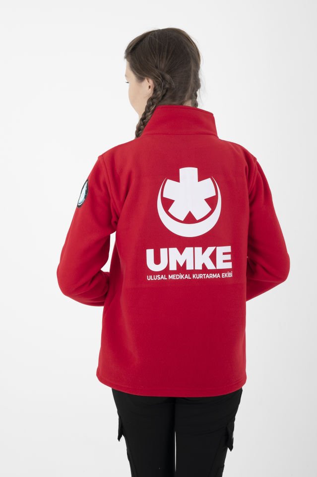 Yeni Fermuarlı Kırmızı UMKE Swit (Unisex)
