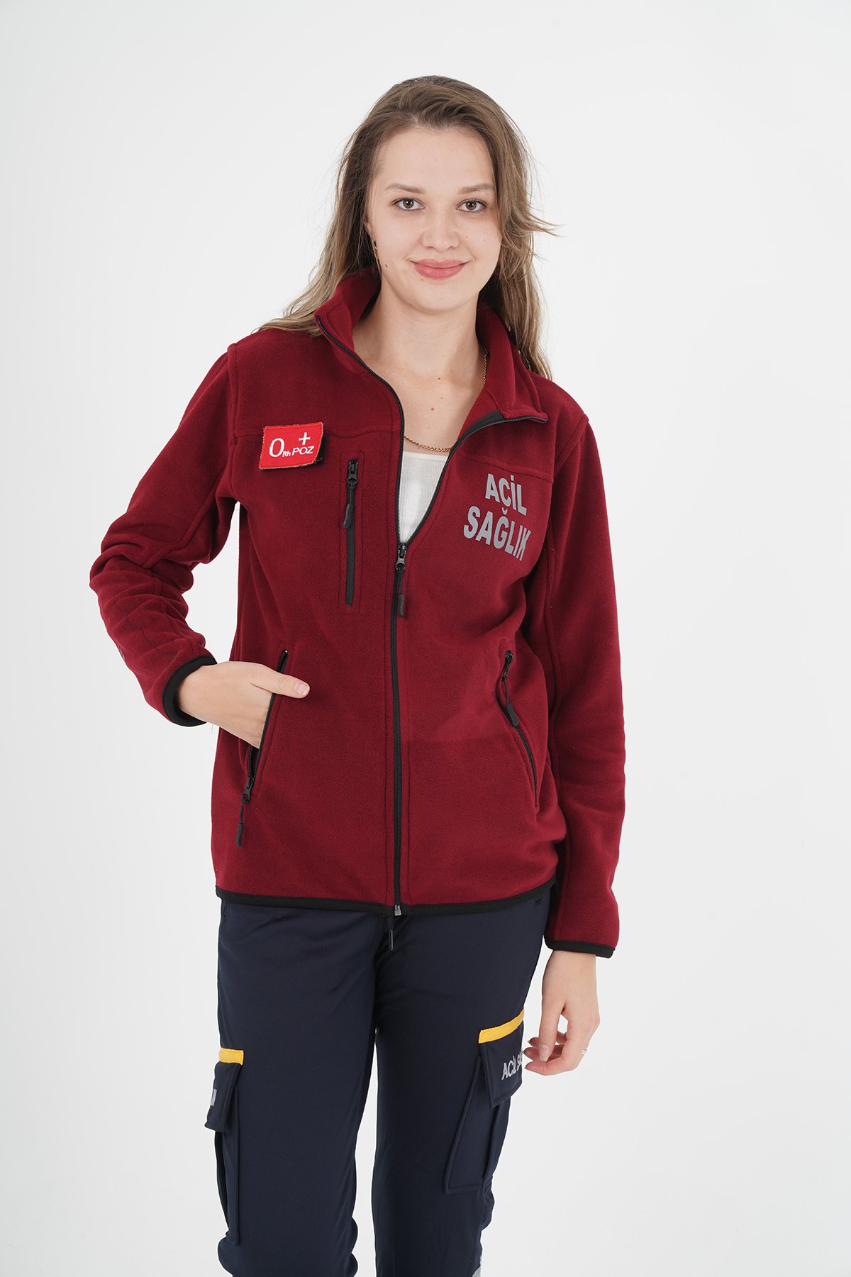 Yeni Bordo Acil Sağlık Polar (Unisex)
