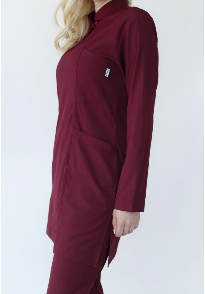 Bordo Tesettür Cerrahi Likralı Takım