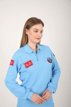 Yeni Paramedik Açık Mavi Uzun Kollu Lacost T-shirt (Unisex)