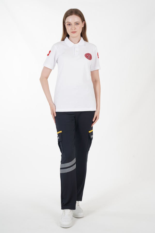 112 Acil Çağrı Merkezi Beyaz Lacost T-shirt (Unisex)