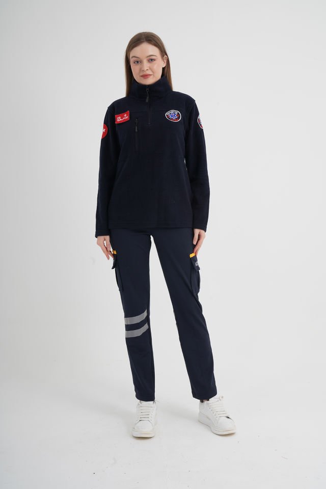 Yeni Lacivert Paramedik Fermuarlı Swit (Unisex)