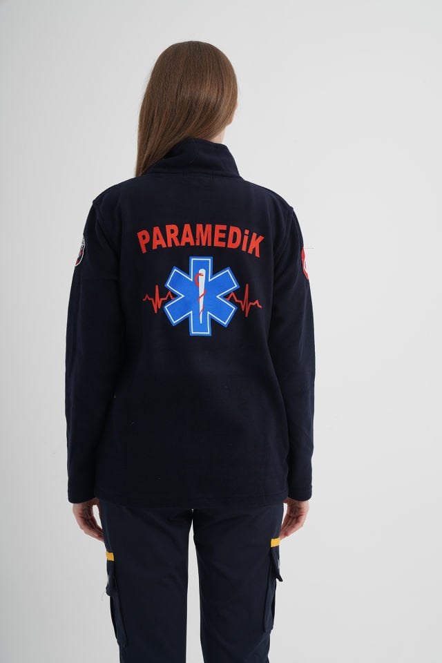 Yeni Lacivert Paramedik Fermuarlı Swit (Unisex)