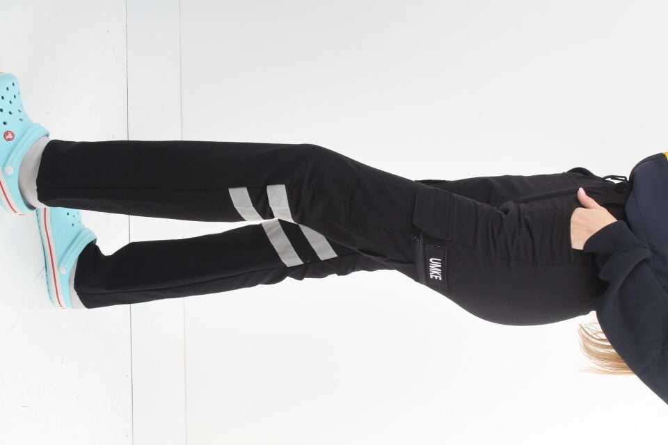 UMKE Siyah Outdoor Likralı Tactical Pantolon (Unisex)