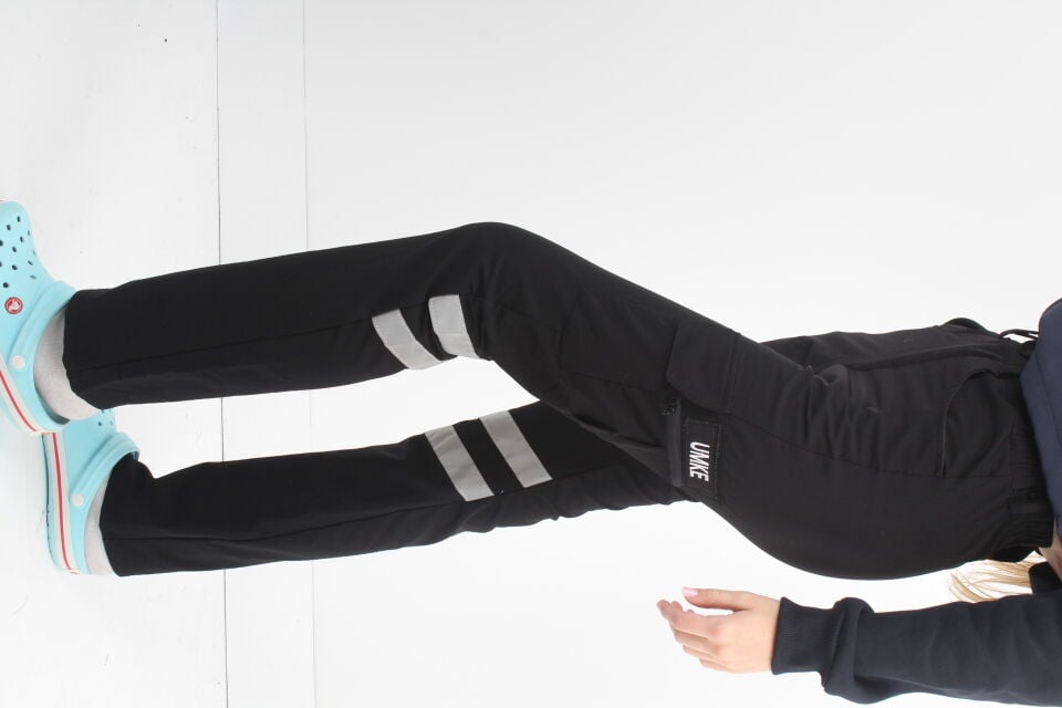 UMKE Siyah Outdoor Likralı Tactical Pantolon (Unisex)