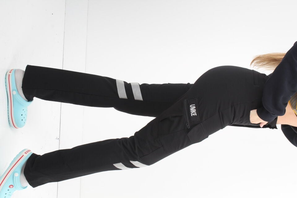 UMKE Siyah Outdoor Likralı Tactical Pantolon (Unisex)