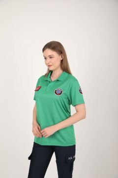 Yeni Paramedik Açık Yeşil Polo Yaka Comfort T-shirt(Unisex-Fileli)