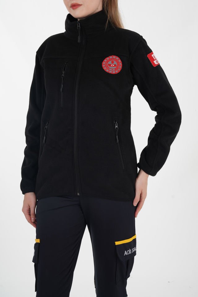 112 Acil Çağrı Merkezi Siyah Polar (Unisex)