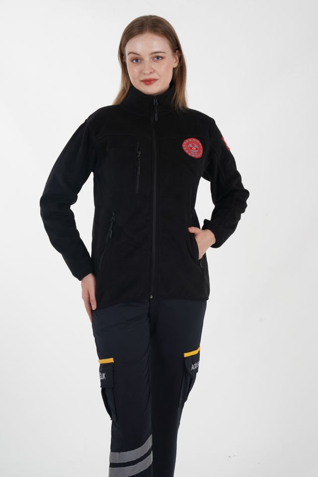 112 Acil Çağrı Merkezi Siyah Polar (Unisex)