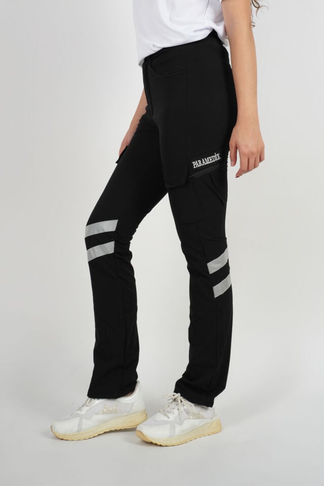 Paramedik Siyah Tactical Outdoor Likralı Pantolon (Unisex)