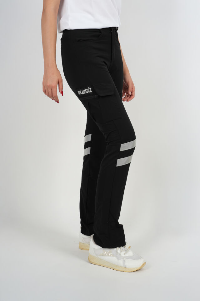 Paramedik Siyah Tactical Outdoor Likralı Pantolon (Unisex)
