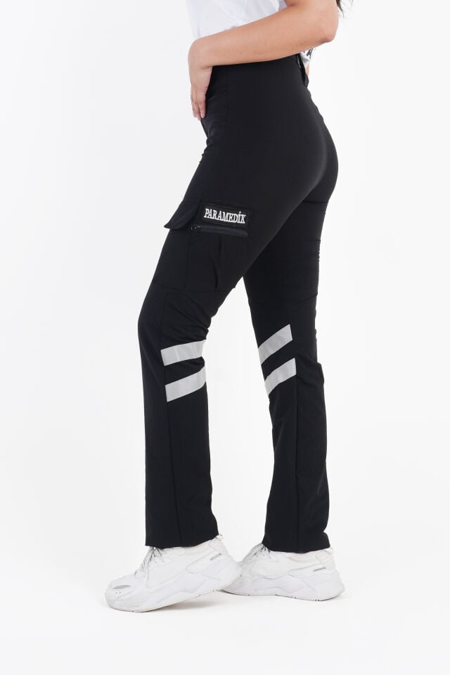 Paramedik Siyah Tactical Outdoor Likralı Pantolon (Unisex)