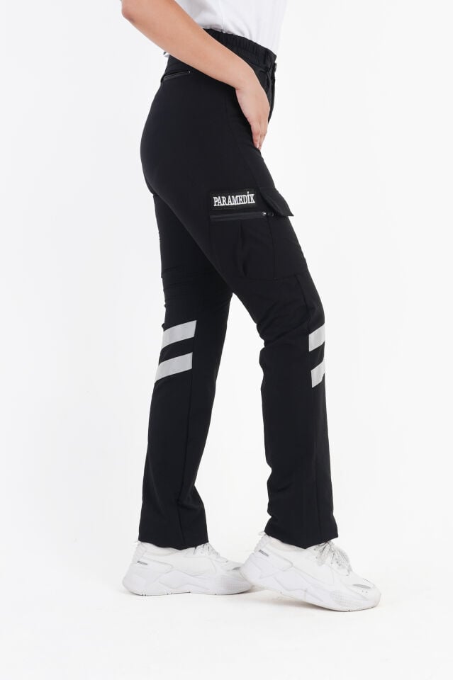 Paramedik Siyah Tactical Outdoor Likralı Pantolon (Unisex)