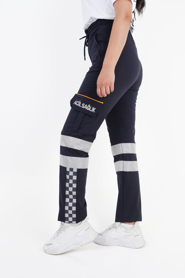 112 Acil Sağlık Lacivert Premium Likralı Pantolon (Unisex)