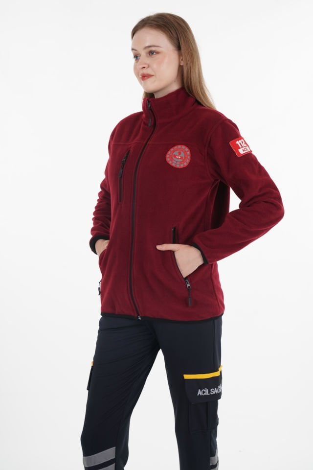 112 Acil Çağrı Merkezi Bordo Polar (Unisex)