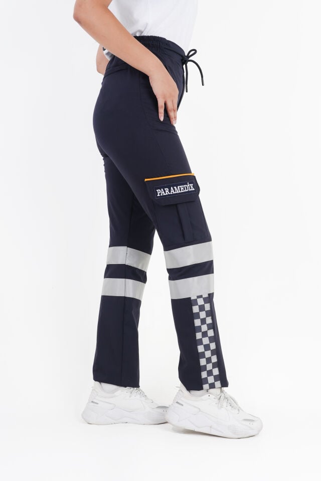 Paramedik Lacivert Likralı Premium Pantolon (Unisex)