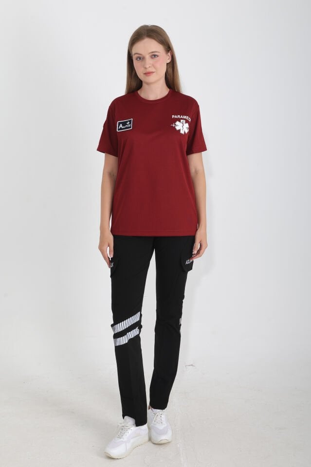 YENİ Paramedik Sıfır Yaka Comfort T-shirt (Unisex-Fileli)