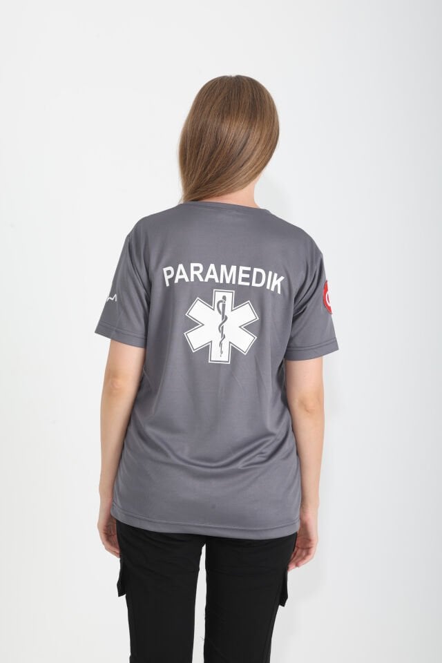YENİ Paramedik Sıfır Yaka Comfort T-shirt (Unisex-Fileli)